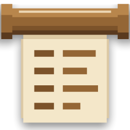 The Speklo mark: a wooden roller with a parchment sheet of written specs